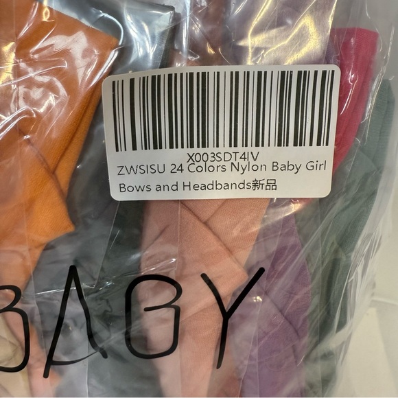 Nylon Baby Girl Bows Headbands Infant Newborn Toddler Hair Accessories Set of 24 - Picture 8 of 10